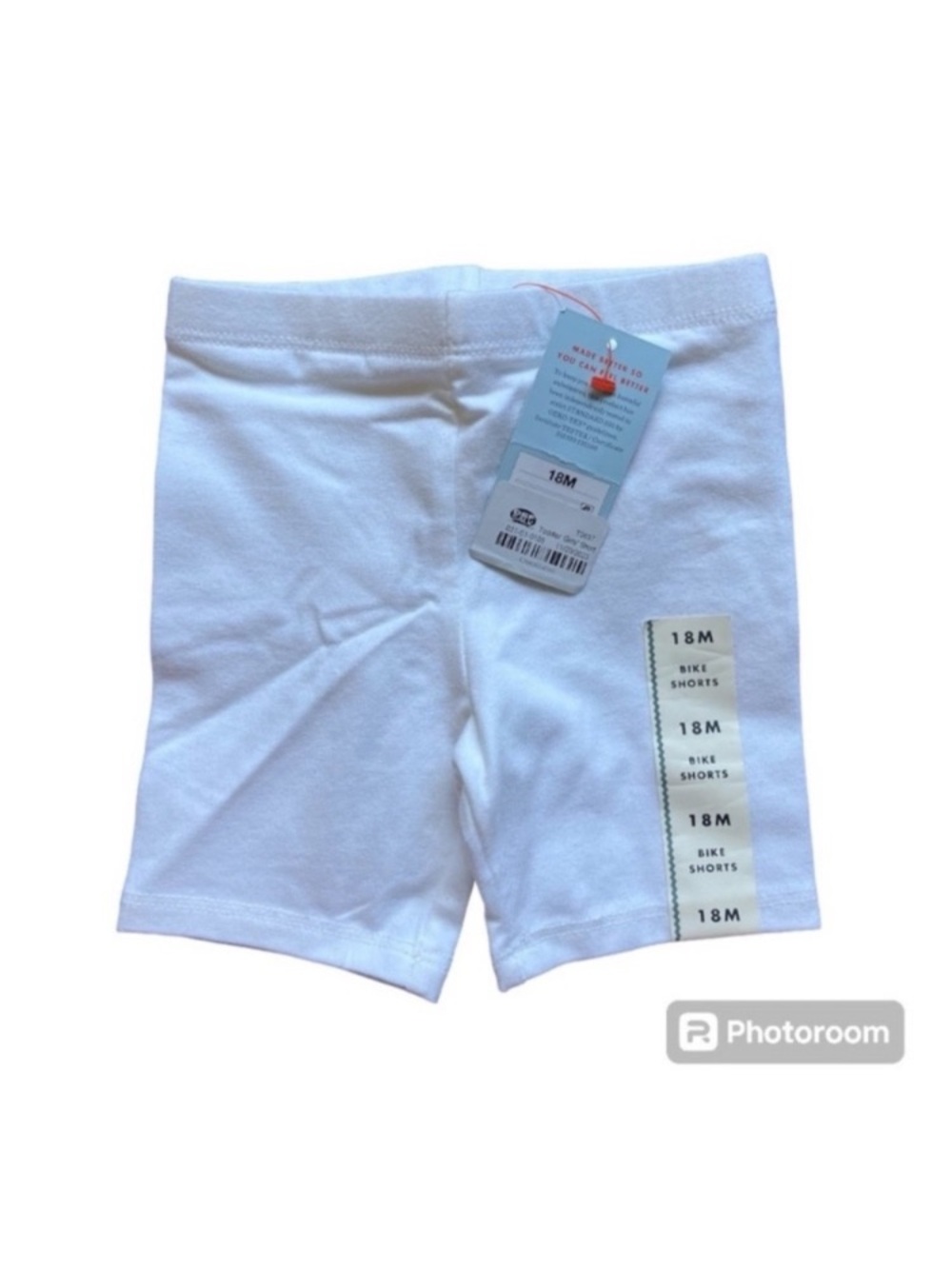 Cat & Jack White Baby Bike Shorts 18M